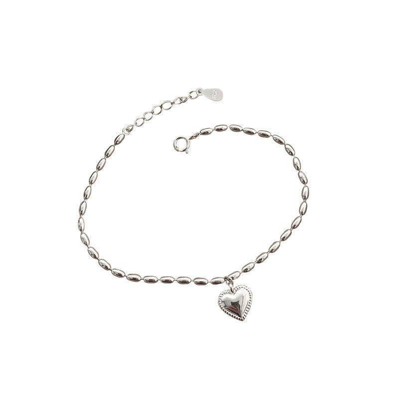 Silver plated rice heart bracelet 616834204190 - COCOMELODY